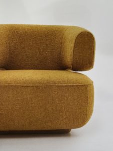 Nobilis canapé design tissu jaune